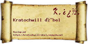 Kratochwill Ábel névjegykártya