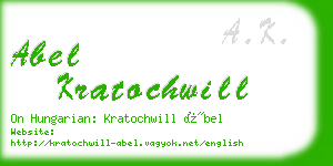 abel kratochwill business card